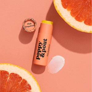 Pink Grapefruit Poppy & Pout Lip Balm