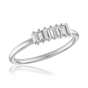 Vertical Multi Baguette Stack Ring