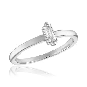 Vertical Single Baguette Stack Ring