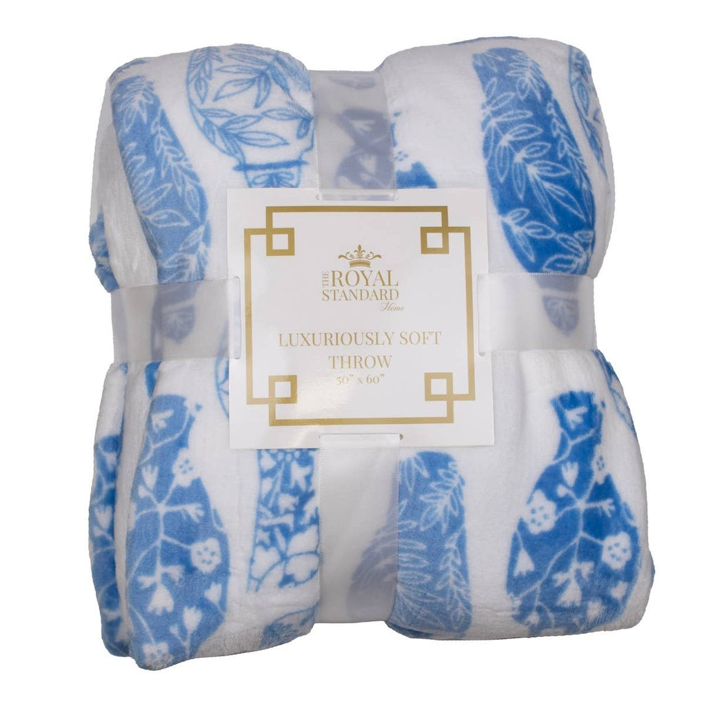 Claire Chinoiserie Blue & White 50x60 Throw