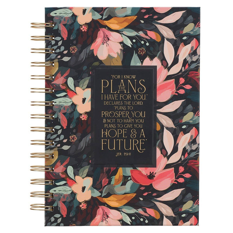 For I Know the Plans Jer. 29:11 Black Wirebound Journal