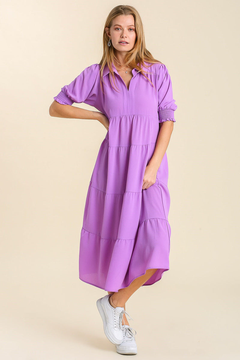 Sweet Perfection Lavender Umgee Tiered Maxi Dress