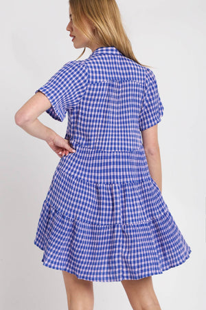 You're Worth It Umgee Gingham Tiered Dress