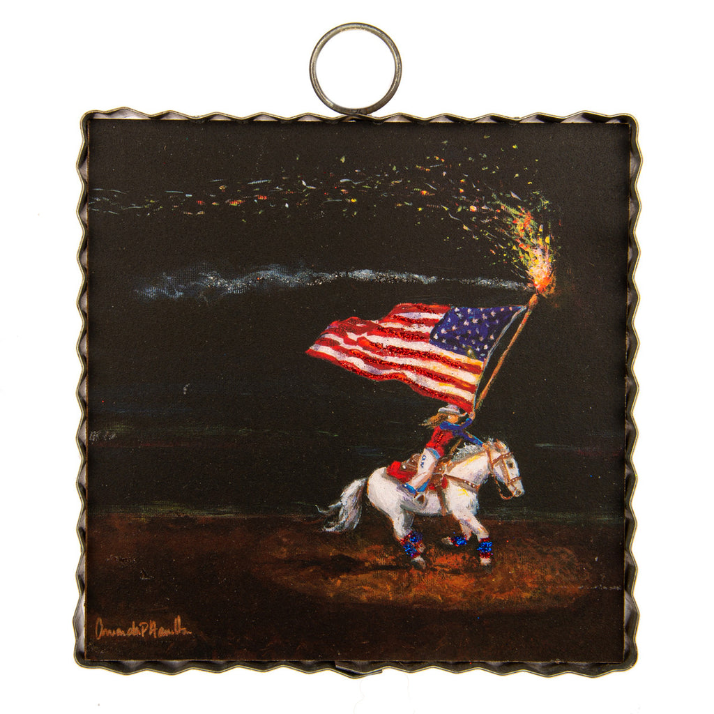 Roundtop Collection Mini Rodeo Cowgirl Print