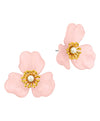 Pearl Flower Stud Earrings