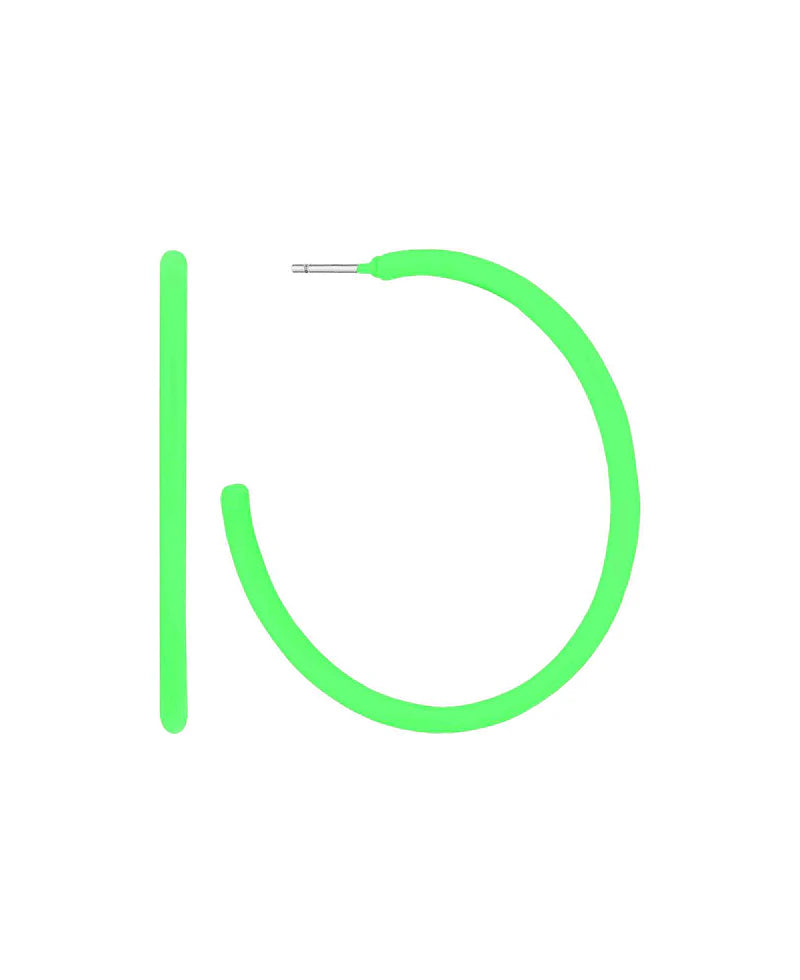 Sophia Green Epoxy 40mm Hoop Earrings