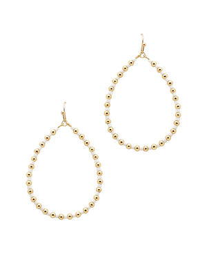 Sophia White Teardrop Glass Bead Earrings