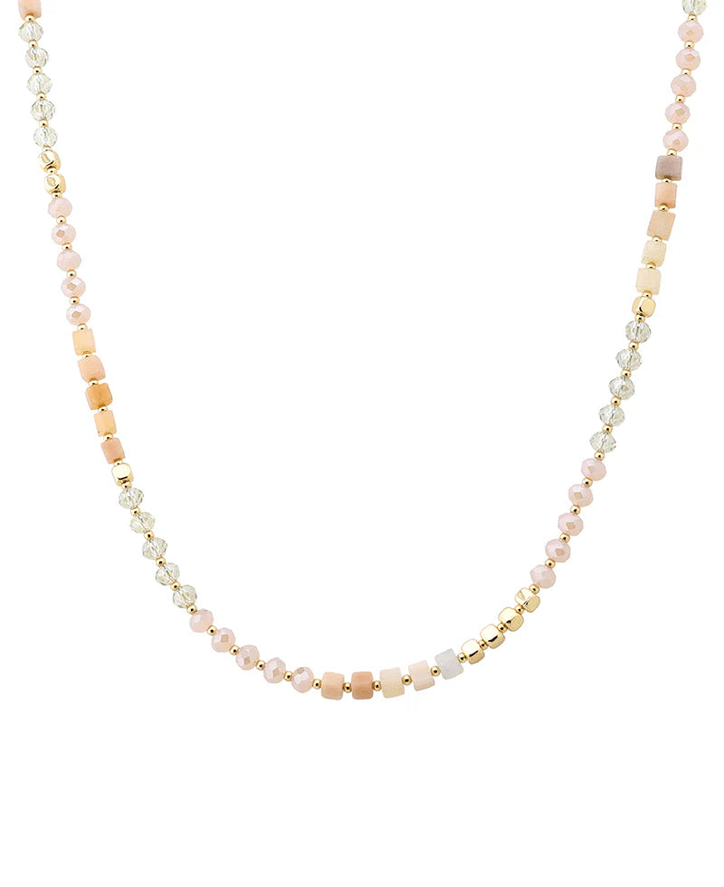 Bethany Baby Pink Multi Bead Necklace