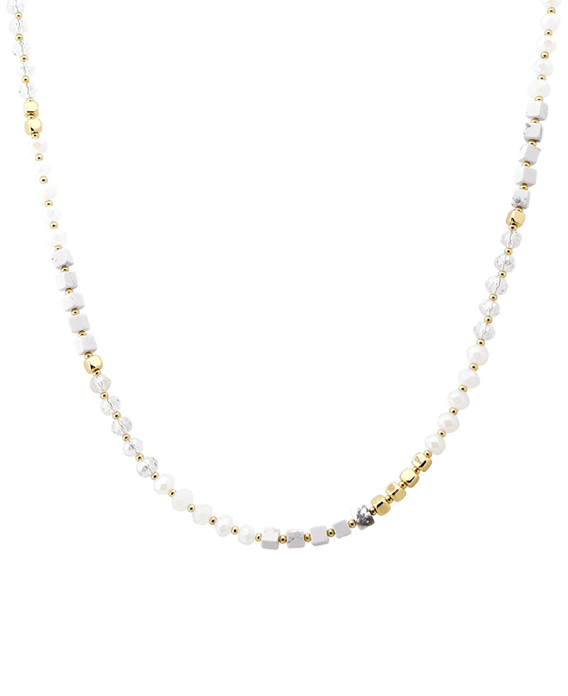 Bethany White Multi Bead Necklace