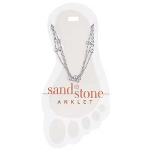 Silver Multi-Strand Sand & Stone Anklet