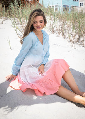 Ombre Simply Southern Peasant Dress