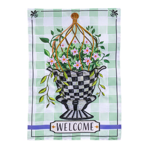 Evergreen Topiary Applique Garden Flag - Thumbnail 4