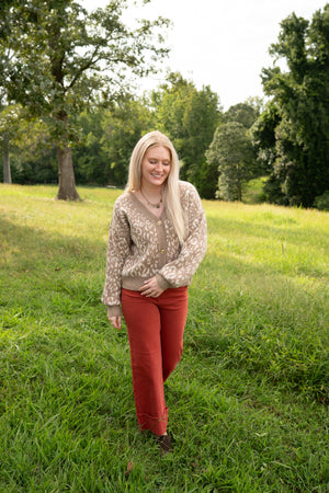 Softly Wild Taupe Cardigan