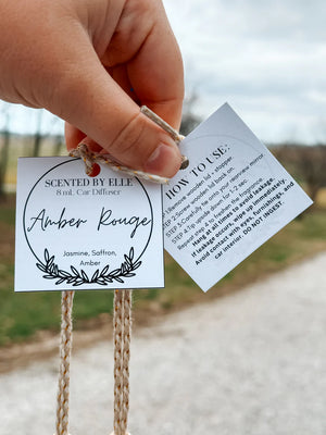 Amber Rouge Scented by Elle Car Diffuser
