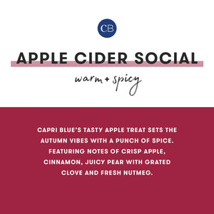 Apple Cider Social Glam Capri Blue 8oz Candle