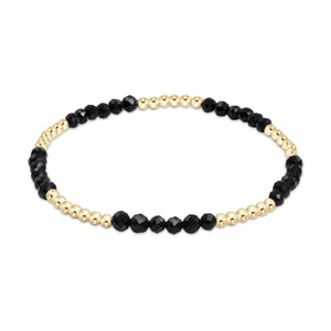 Enewton Faceted Onyx Blissful Pattern 2.5mm Bead Bracelet