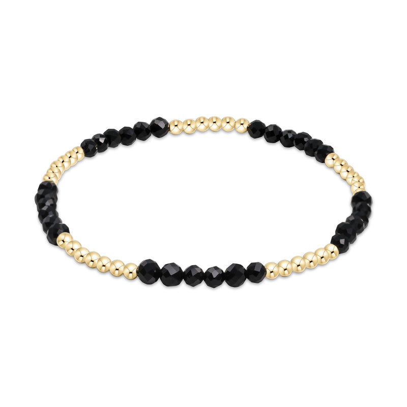Enewton Faceted Onyx Blissful Pattern 2.5mm Bead Bracelet