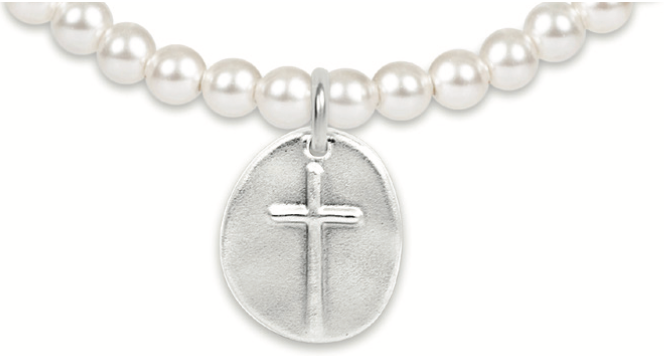 Enewton Inspire Sterling Silver Charm Classic Pearl 4mm Bead Bracelet