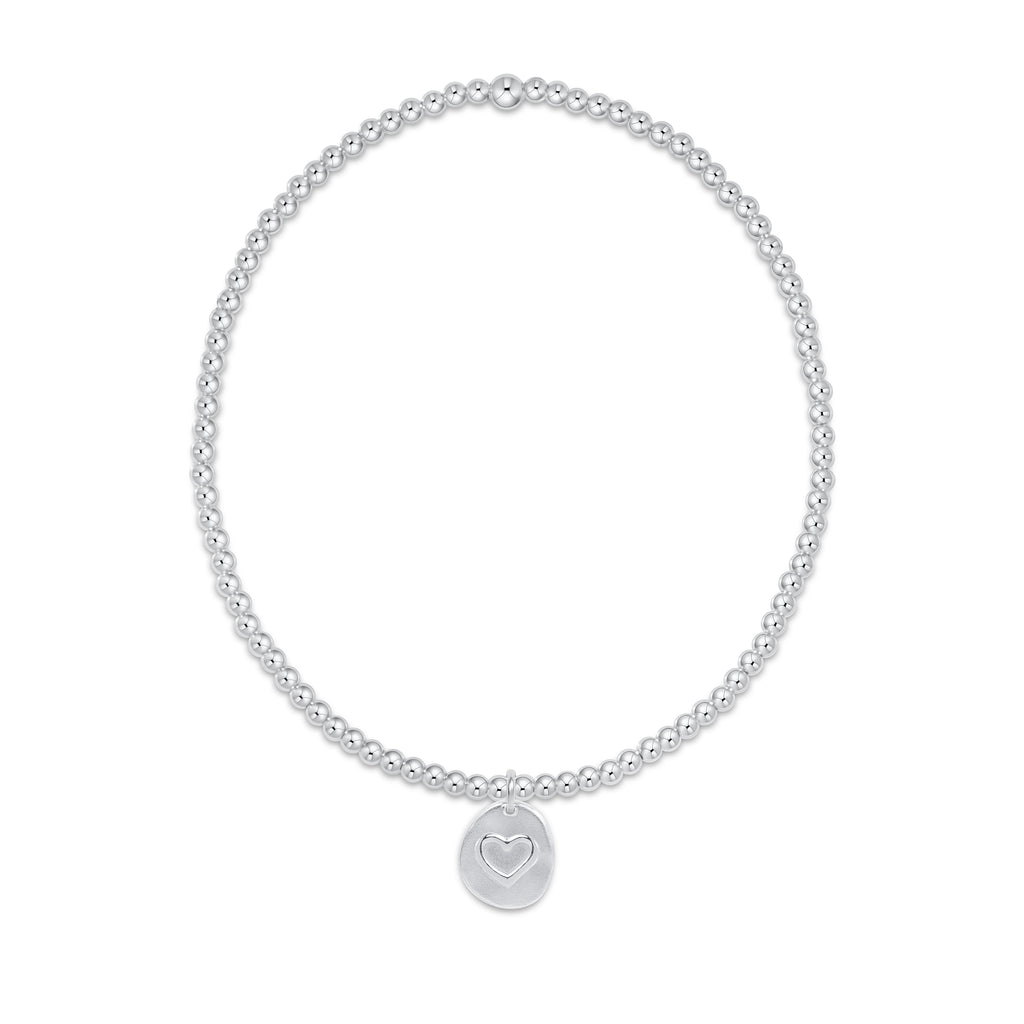 Enewton Small Inspire Love Sterling Silver Charm Classic 2mm Bead Bracelet