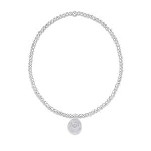 Enewton Small Inspire Love Sterling Silver Charm Classic 2mm Bead Bracelet