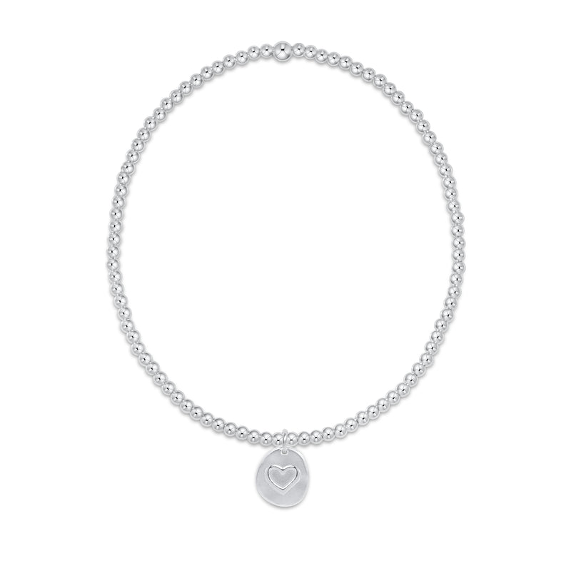 Enewton Small Inspire Love Sterling Silver Charm Classic 2mm Bead Bracelet
