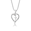 Cherished Moments Dancing Cross Heart Baby Necklace