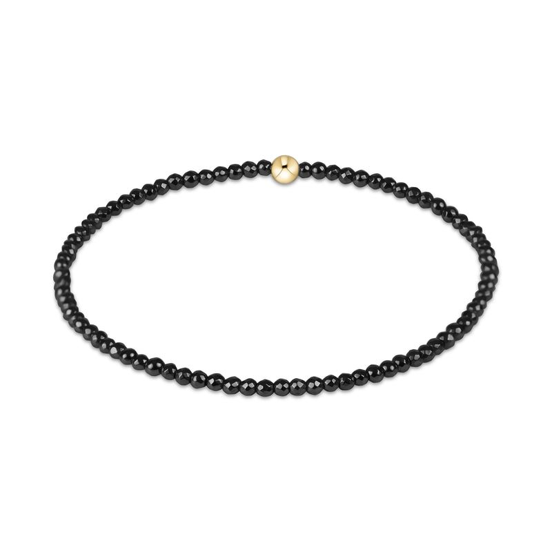 Enewton Faceted Hematite 2mm Bead Bracelet