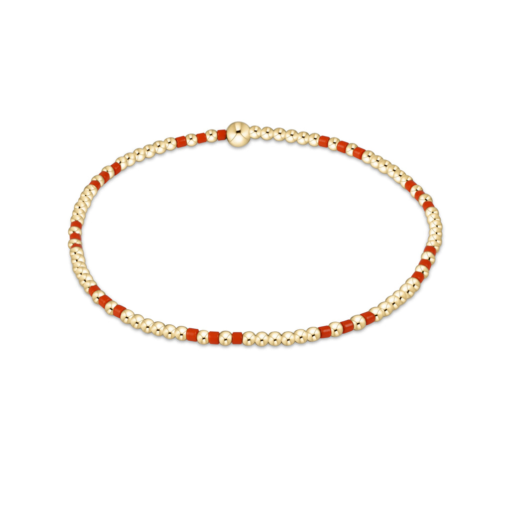 Enewton Orange Hope Joy 2mm Gold Bead Bracelet