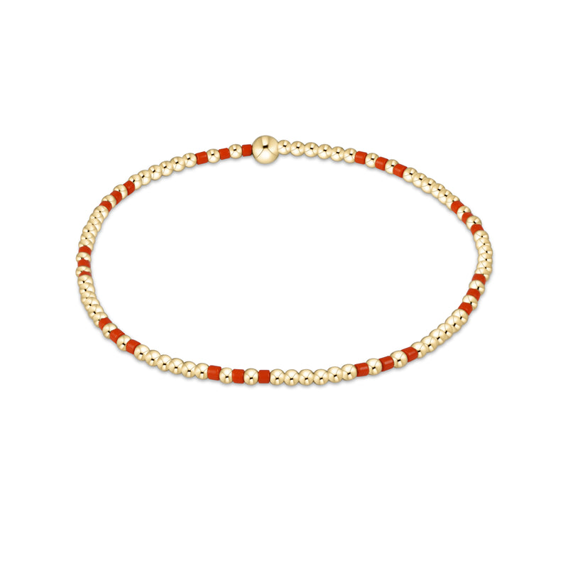 Enewton Orange Hope Joy 2mm Gold Bead Bracelet