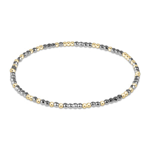 Enewton Bright Silver Faceted Hematite 2mm Hope Unwritten Bracelet