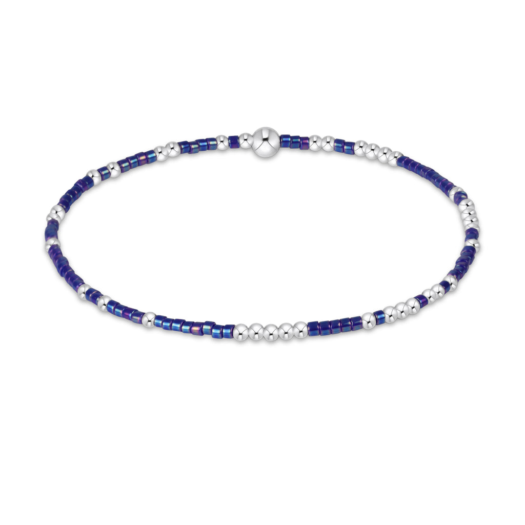 Enewton Blue Metallic Hope Unwritten Sterling Silver Bracelet