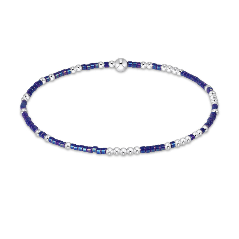 Enewton Blue Metallic Hope Unwritten Sterling Silver Bracelet