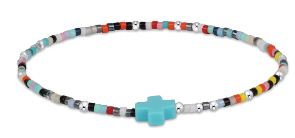 Enewton Hot Mess Hope Unwritten Signature Cross Sterling Silver Bracelet