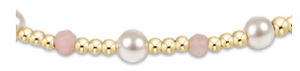 Enewton Pearl & Pink Opal Sincerity Pattern 4mm Gold Bead Bracelet
