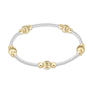 Enewton Purpose Dignity Pattern 6mm Mixed Metal Bead Bracelet
