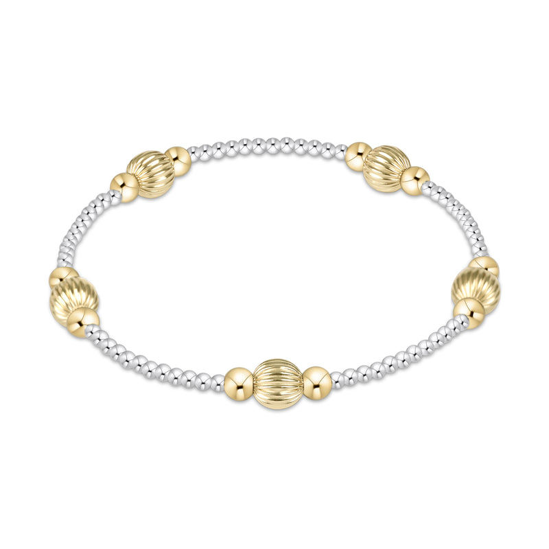 Enewton Purpose Dignity Pattern 6mm Mixed Metal Bead Bracelet