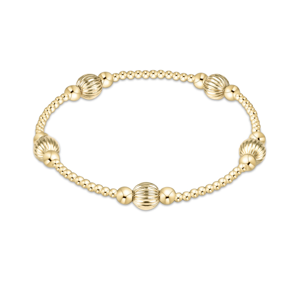 Enewton Purpose Dignity Pattern 6mm Gold Bead Bracelet