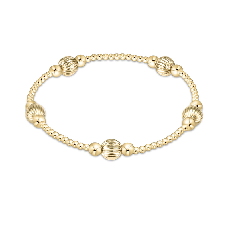 Enewton Purpose Dignity Pattern 6mm Gold Bead Bracelet