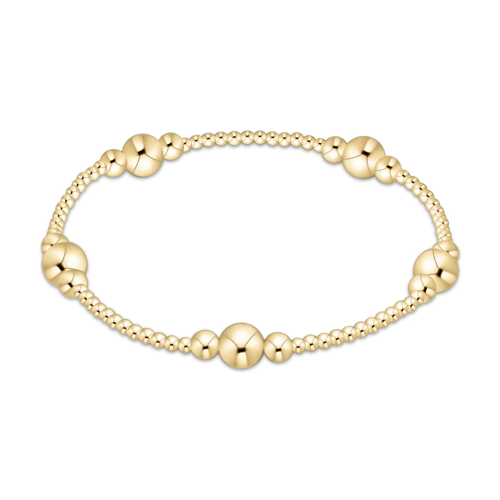 Enewton Purpose Pattern 6mm Gold Bead Bracelet