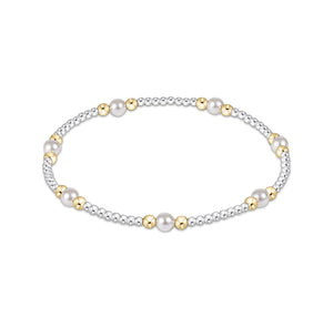 Enewton Pearl Purpose Pattern 4mm Mixed Metal Bead Bracelet