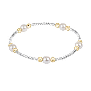 Enewton Pearl Purpose Pattern 6mm Mixed Metal Bead Bracelet