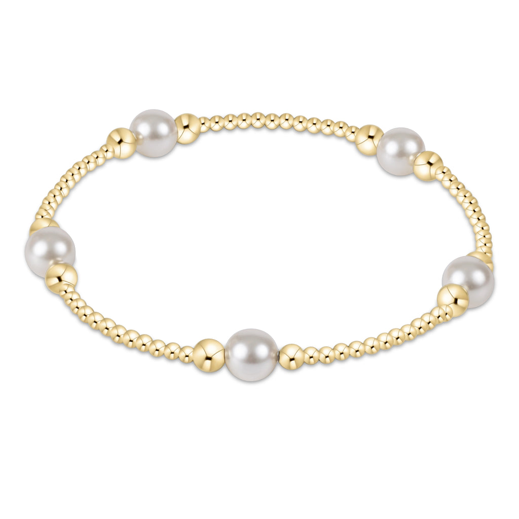 Enewton Pearl Purpose Pattern 6mm Gold Bead Bracelet