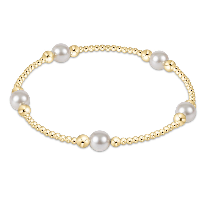 Enewton Pearl Purpose Pattern 6mm Gold Bead Bracelet
