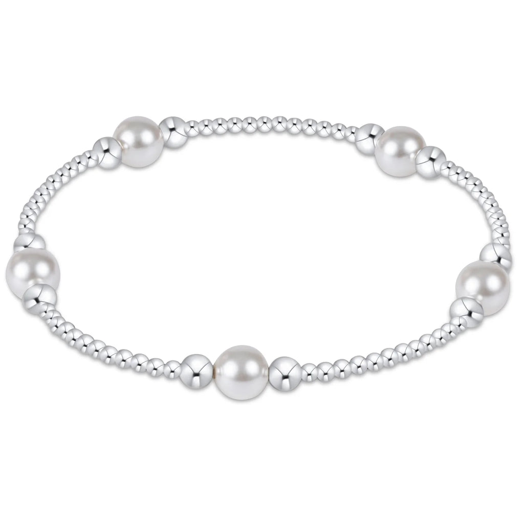 Enewton Pearl Purpose Pattern 6mm Sterling Silver Bead Bracelet
