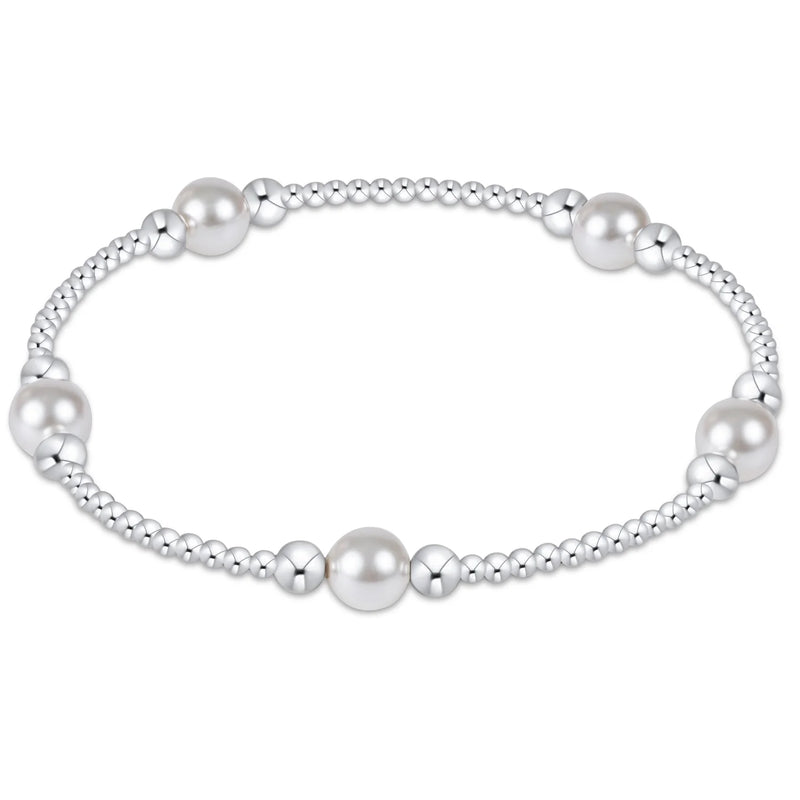 Enewton Pearl Purpose Pattern 6mm Sterling Silver Bead Bracelet