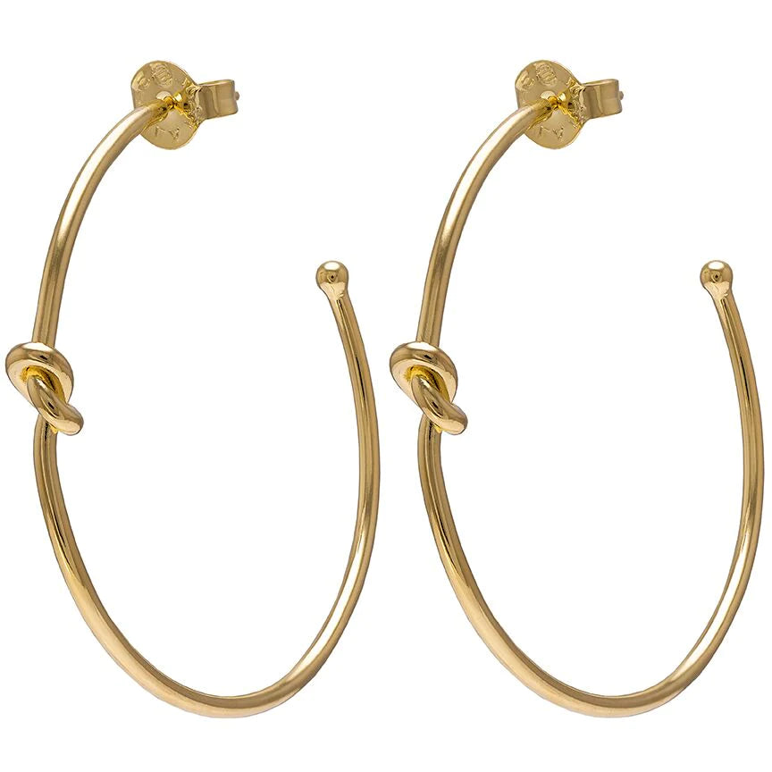Shiny Gold Sheila Fajl Knot Hoops
