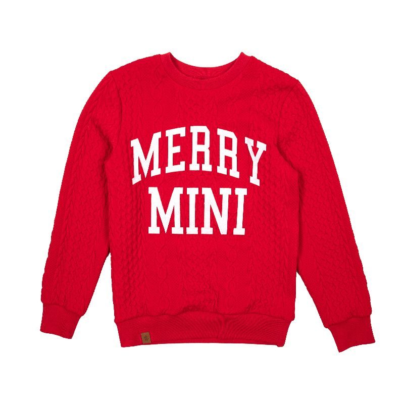 Merry Mini Youth Simply Southern Braided Sweater