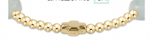 Enewton Signature Cross Admire Aquamarine Pattern 3mm Gold Bead Bracelet