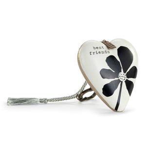 Best Friends Bold Floral Art Heart