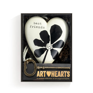 Best Friends Bold Floral Art Heart